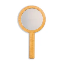 Acer Leaf Print Marquetry Hand Mirror
