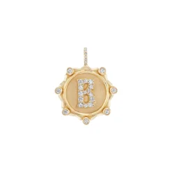 Alphabet Coin Pave Charm