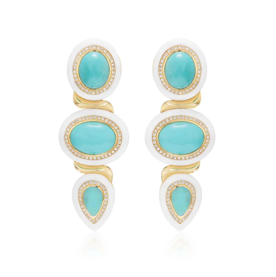 Amalfi Earrings with Sleeping Beauty Turquoise