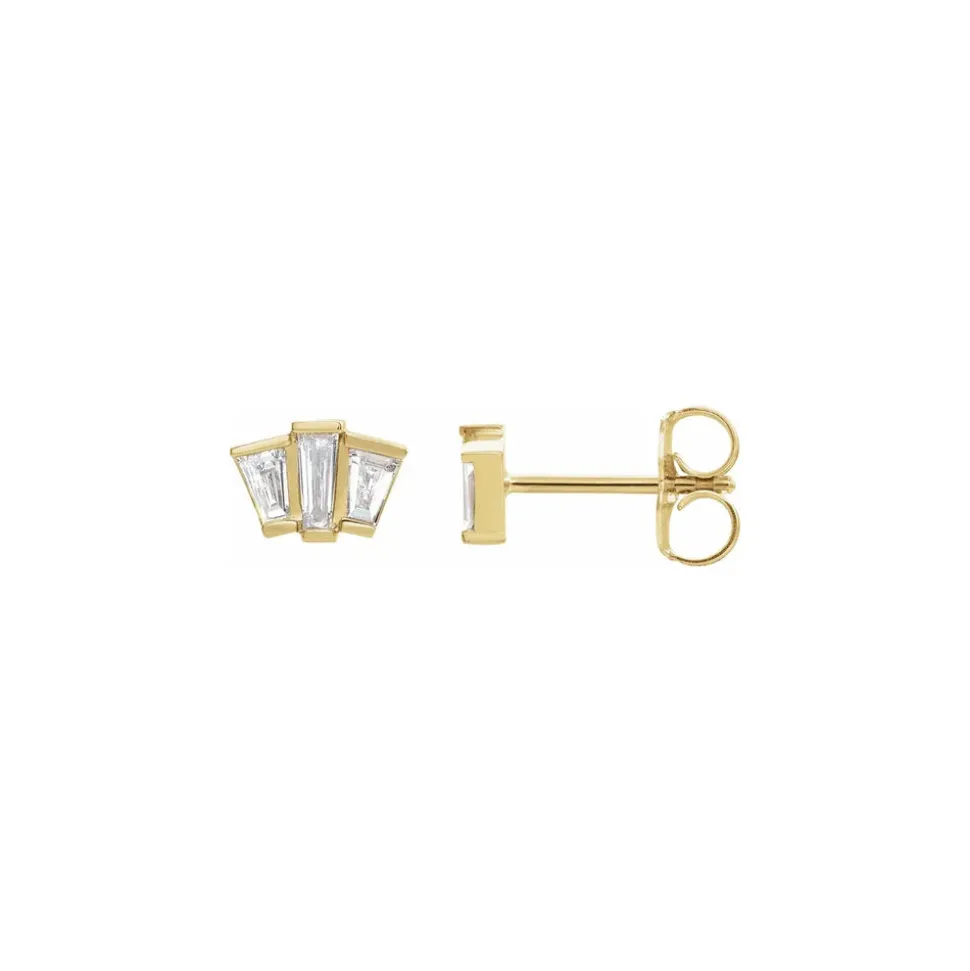 Baguette Diamond Studs