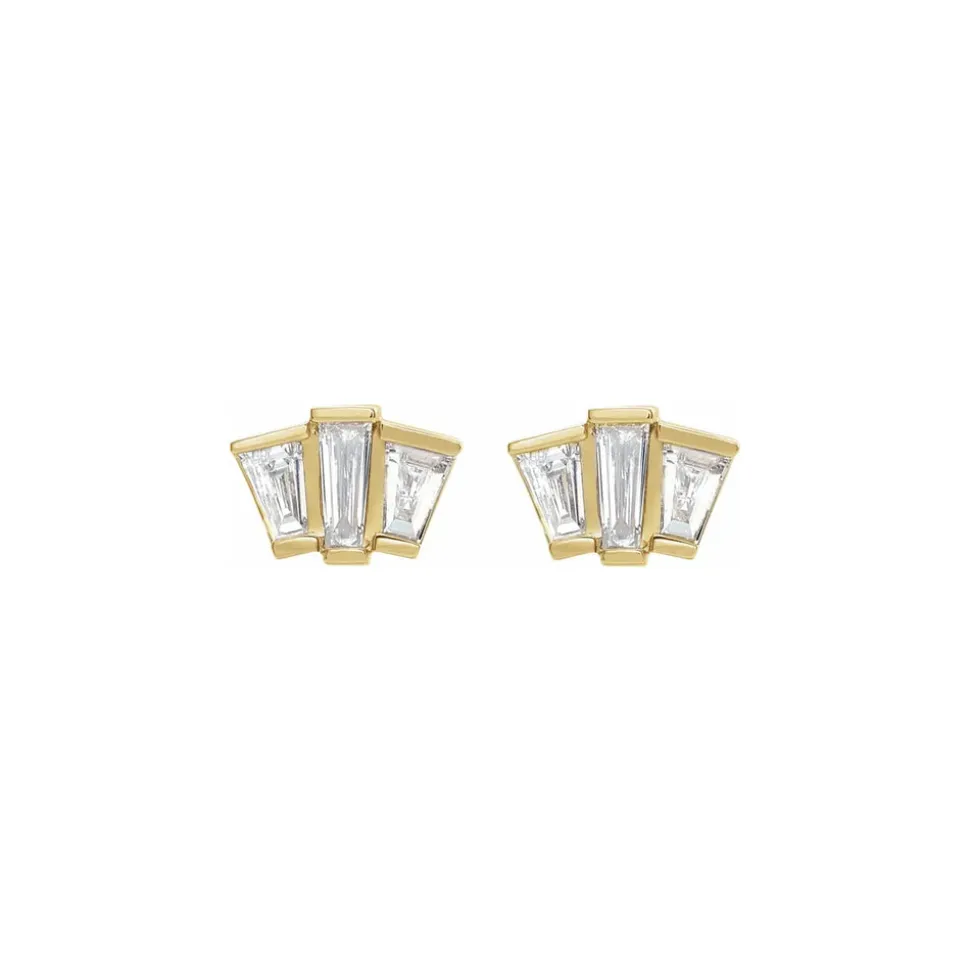 Baguette Diamond Studs