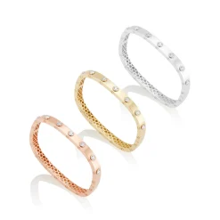 Bezel Set Diamond Bangle