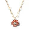 Big Island Tourmaline & Aquamarine Flower Pendant