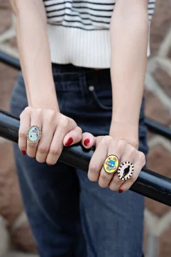 Black Raven Enamel Ring