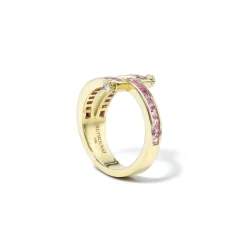 Carre Cut Pink Sapphire Magna Ring