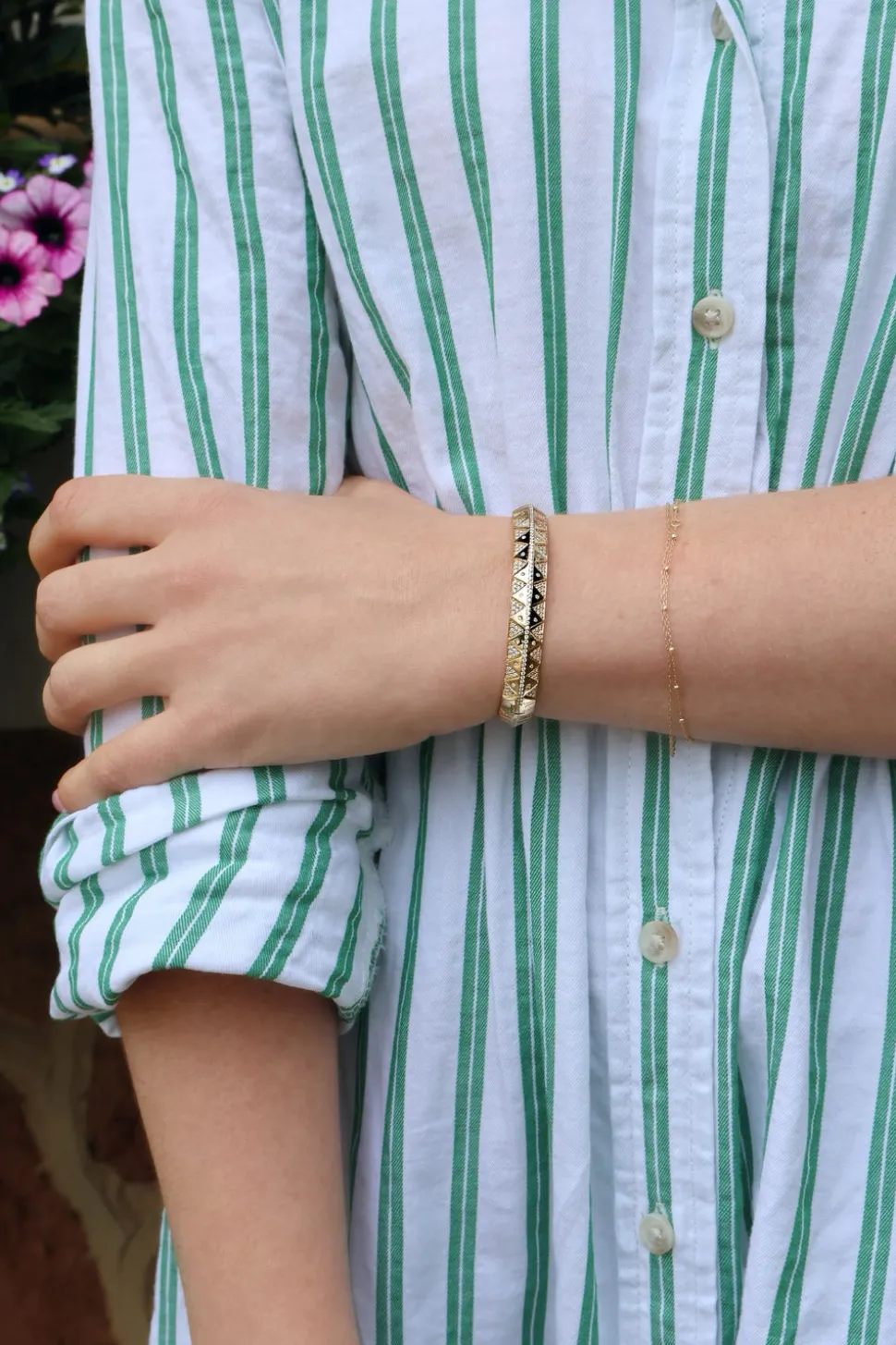 Chubby Talisman Diamond Pave Bangle