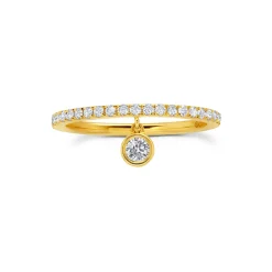Dangly Diamond Half Band Ring