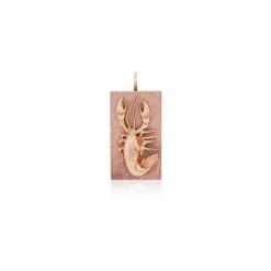 Deco Jasper Lobster Pendant