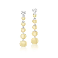 Diamond and Gold Drop Earrings