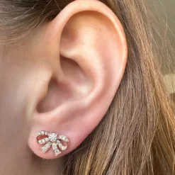 Diamond Bow Studs