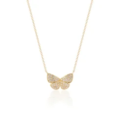 Diamond Butterfly Pendant