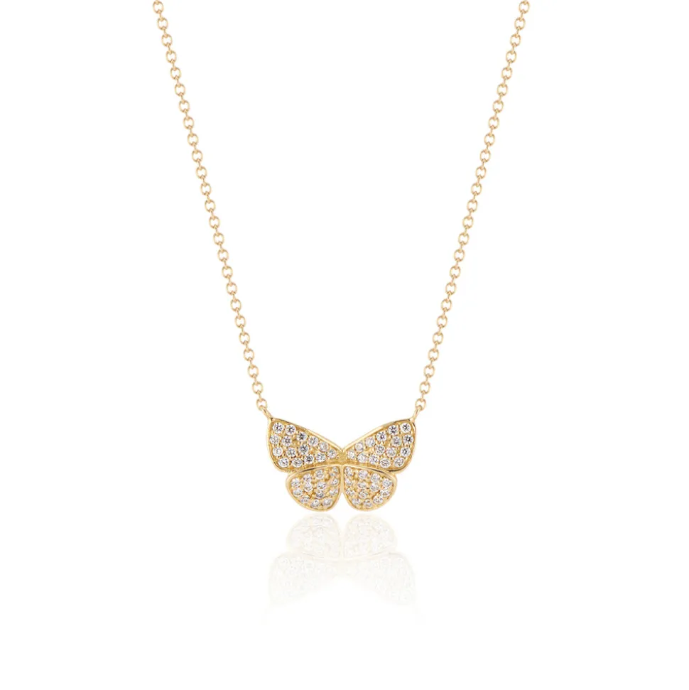 Diamond Butterfly Pendant