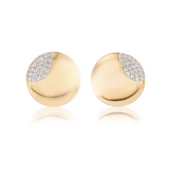 Diamond Button Earrings