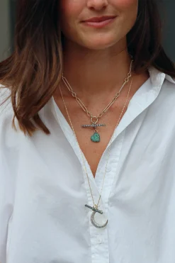 Diamond Crescent Moon Pendant