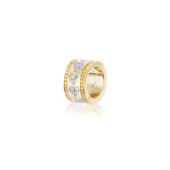 Diamond Heart Rondelle Bead
