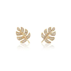 Diamond Monstera Leaf Studs