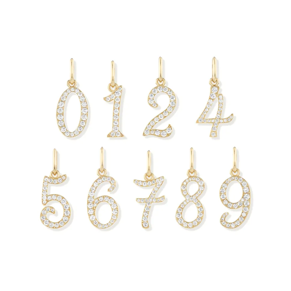 Diamond Number "7" Charm
