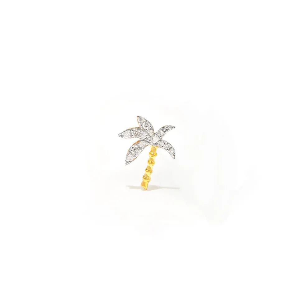 Diamond Palm Earrings
