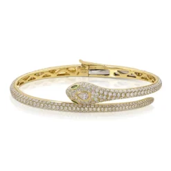 Diamond Snake Coil Bracelet