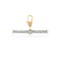 Diamond T-Bar Pendant with Anchor