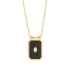 Ebony Scapular with Pear Diamond