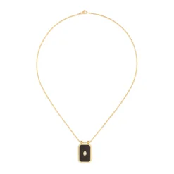 Ebony Scapular with Pear Diamond