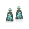 Egypt Marquetry & Ammonite Bastet Earrings
