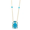 Egyptian Scarab Necklace with Turquoise