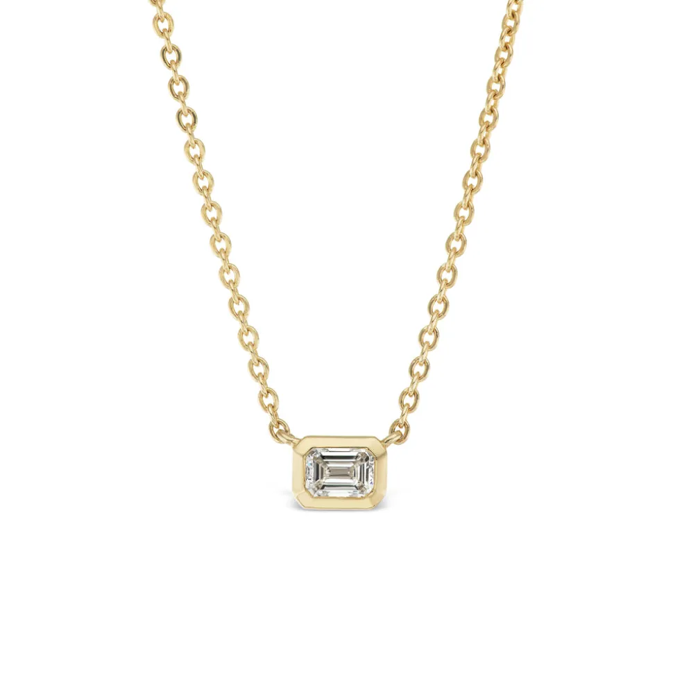 Emerald Cut Diamond Solitaire Pendant