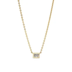 Emerald Cut Diamond Solitaire Pendant