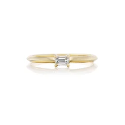Emerald Cut Diamond Stacker Band