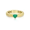 Emerald Heart Thin Zoe Ring