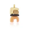 Fire Totem Pendant with Brown Diamonds