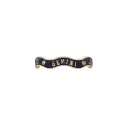 Gemini Zodiac Enamel Wave Band III