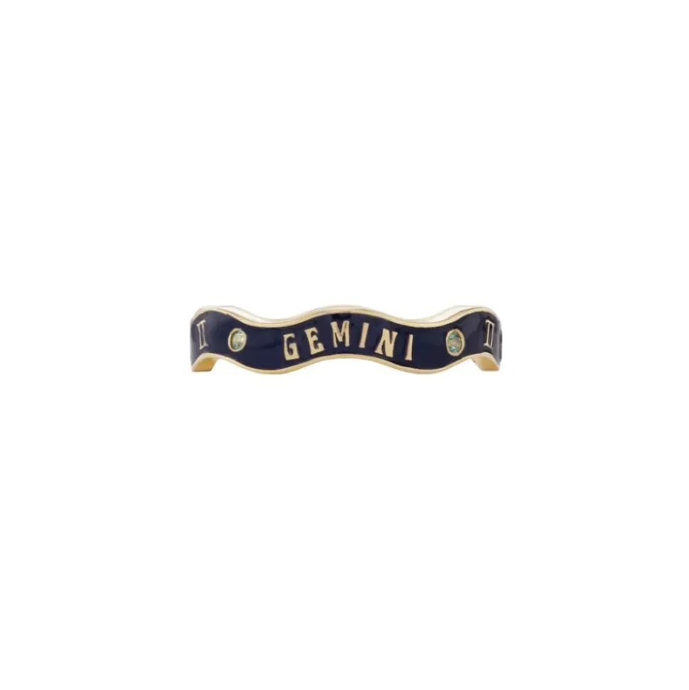 Gemini Zodiac Enamel Wave Band III
