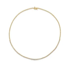 Graduated Half Diamond Riviera Necklace