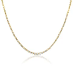 Graduated Half Diamond Riviera Necklace