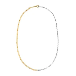 Half Paperclip and Half Rolo Necklace