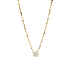 Heart Shaped Diamond Solitaire Pendant