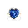 Heart-Shaped Blue Sapphire Regency Ring