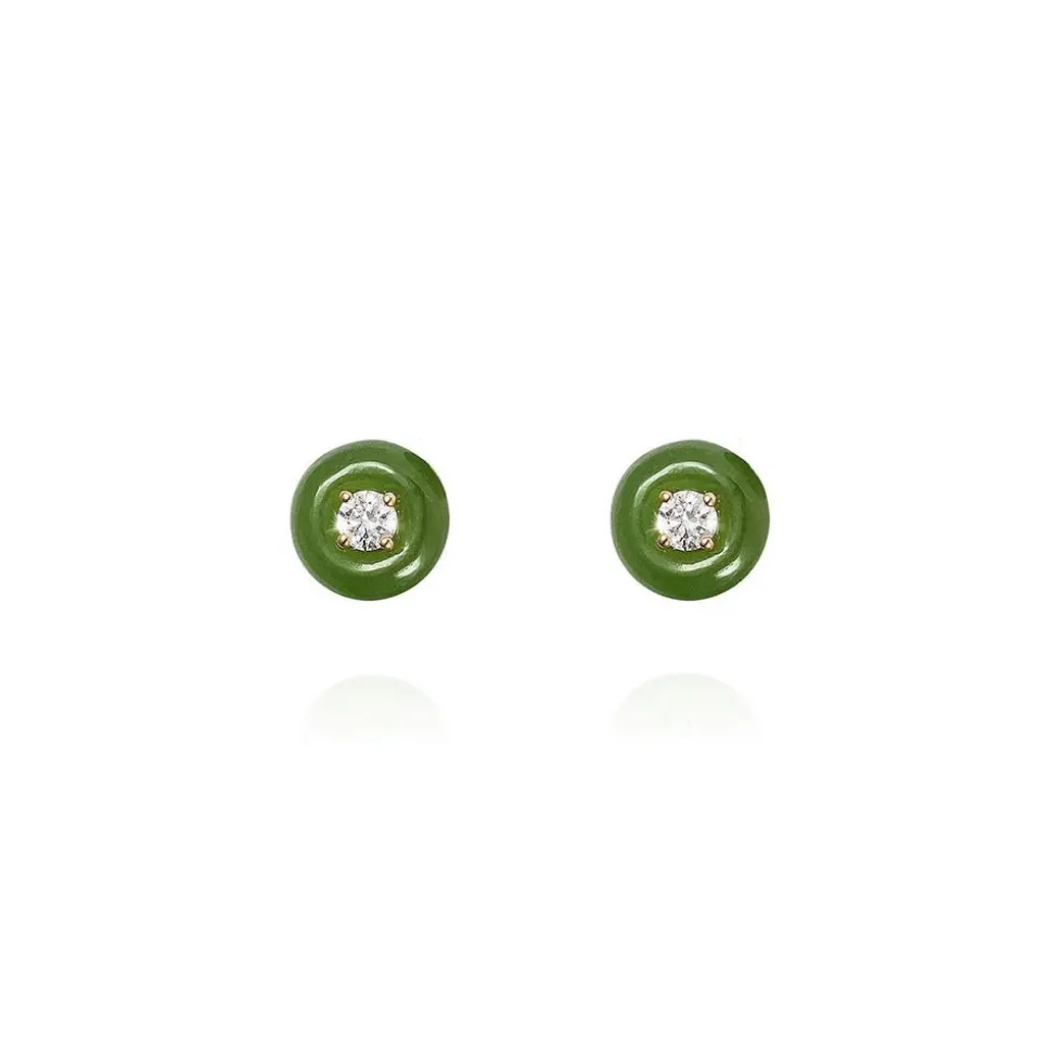 Jade Small Orbit Studs