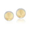 18k Brushed Gold & Diamond Tacoma Museum of Glass Earrings