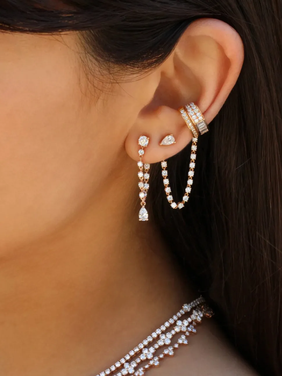18KY Olivia Diamond Earring