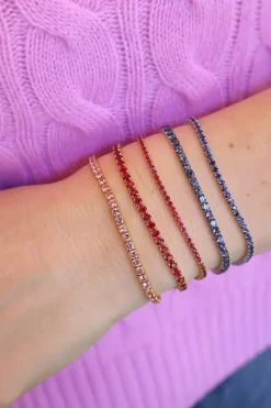 Large Invisible Pink Sapphire Bracelet