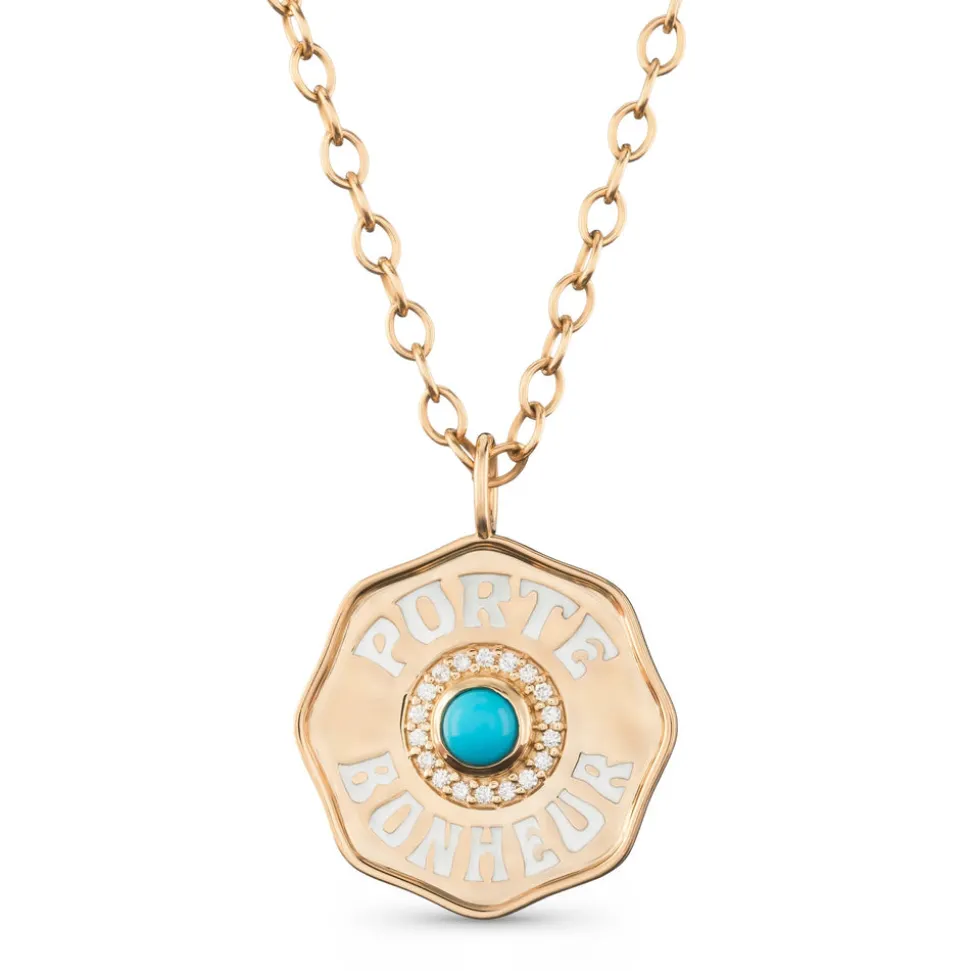 Large Porte Bonheur Charm- Turquoise