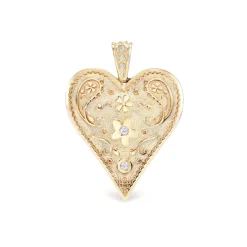 Large Southwestern Heart Charm