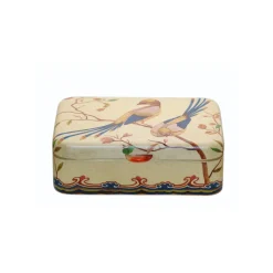 Marquetry Jewelry Box with Birds