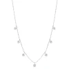 Medium Floating Diamond Necklace- White Gold