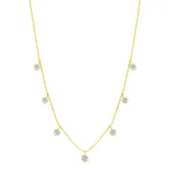 Medium Floating Diamond Necklace