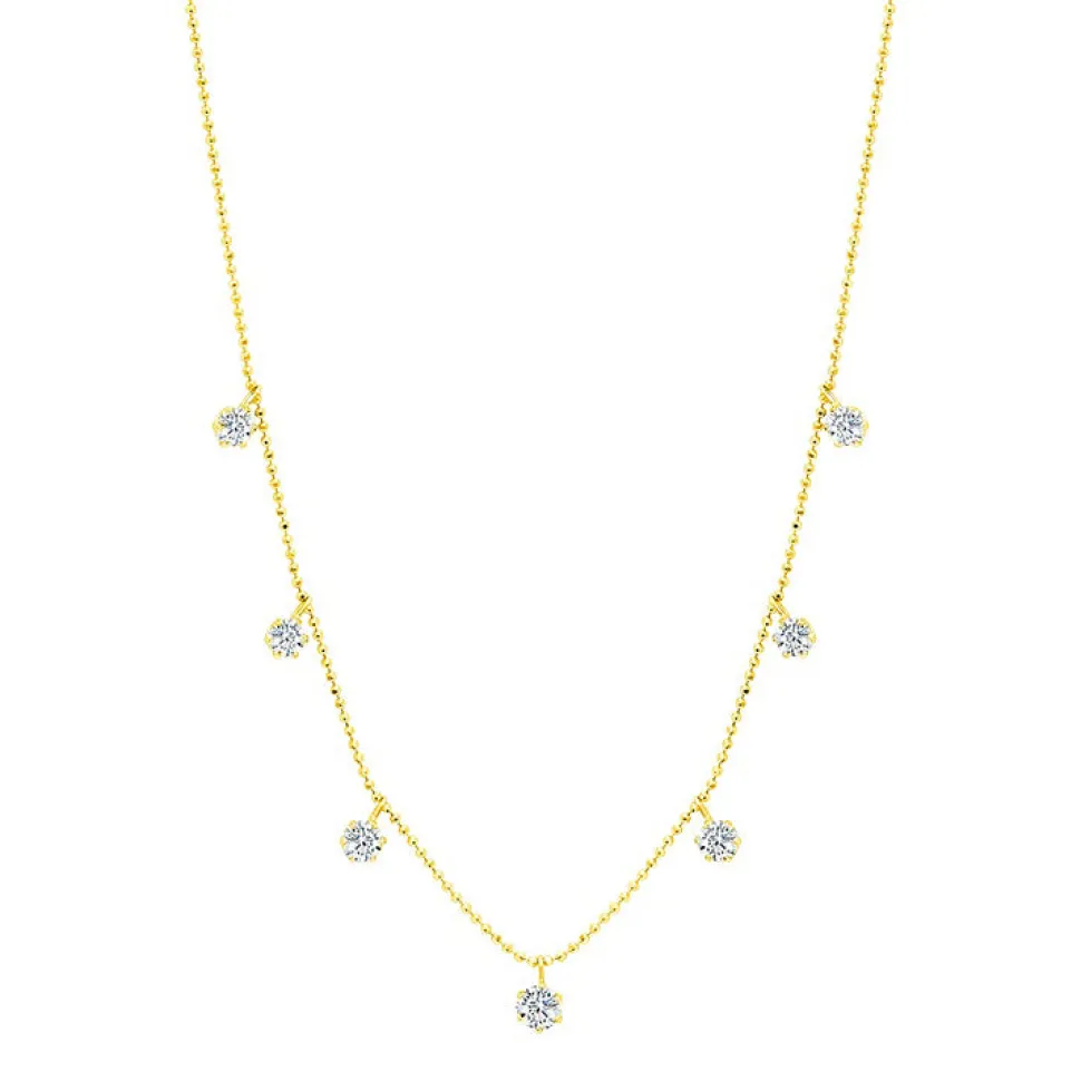 Medium Floating Diamond Necklace